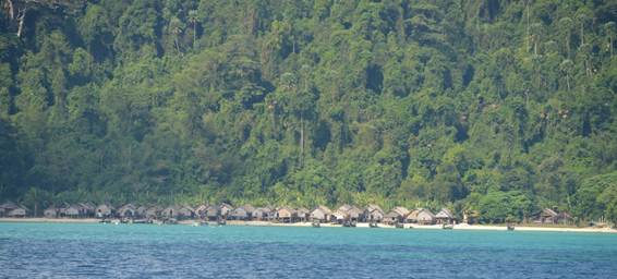 Village Moken people in the Andaman Sea